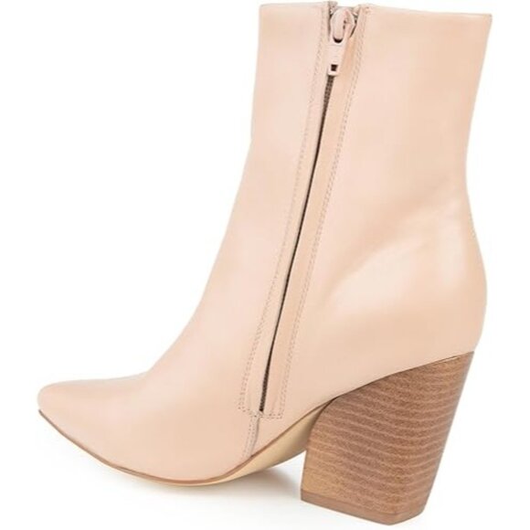 Journee Signature Womens Hydra Almond Toe Stacked Ankle Booties - Picture 3 of 4